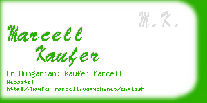 marcell kaufer business card